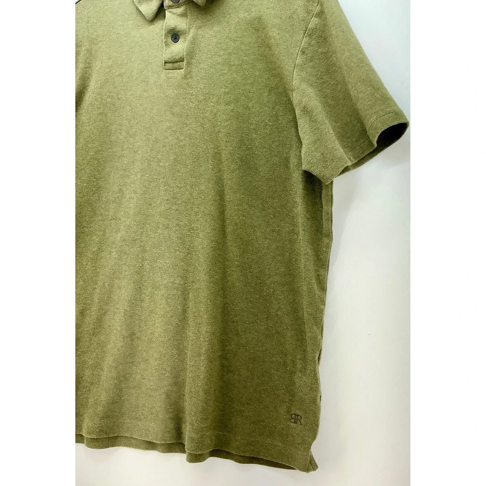 Banana Republic Olive Green Cotton Polo Shirt‎ Sz L Preppy Minimalist